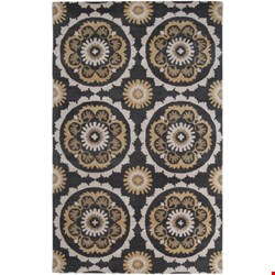 Surya B Smith Mosaic Coal Black (MOS-1063) Rectangle 5'0
